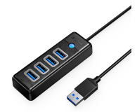 Hub USB Orico USB-A - 4x USB-A 3.0 - czarny